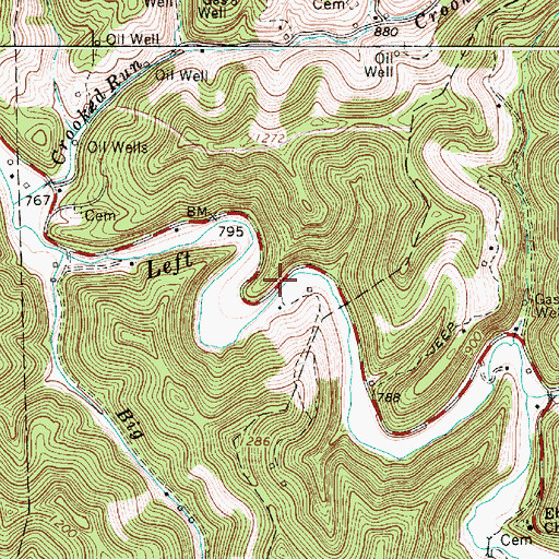 Topographic Map of Gomez (historical), WV