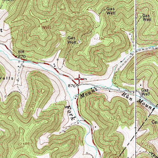 Topographic Map of Goodrich Cemetery, WV
