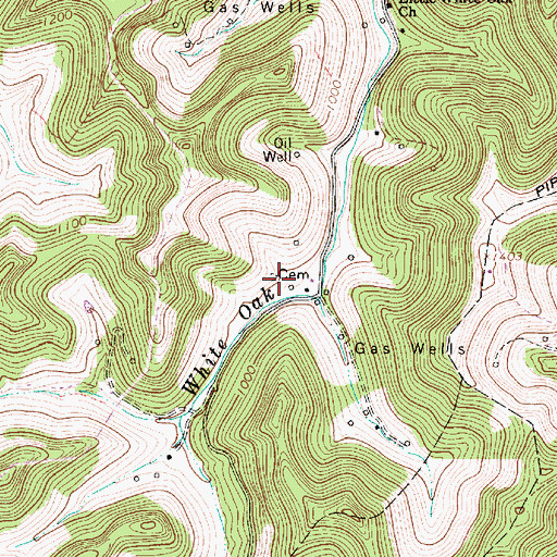 Topographic Map of Hicks Cemetery, WV