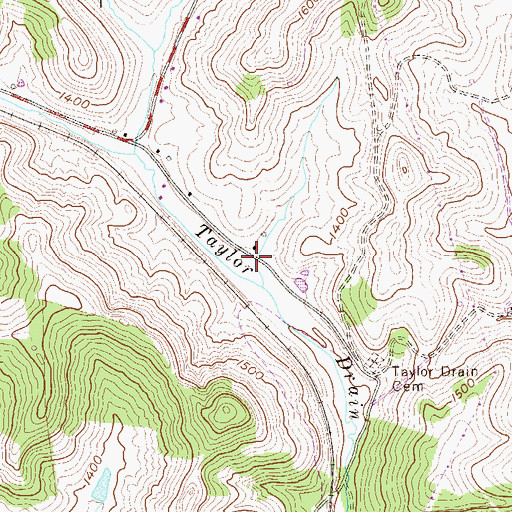 Topographic Map of Barbour County Farm (historical), WV