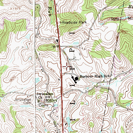 Topographic Map of Career and Technical Education Center, WV