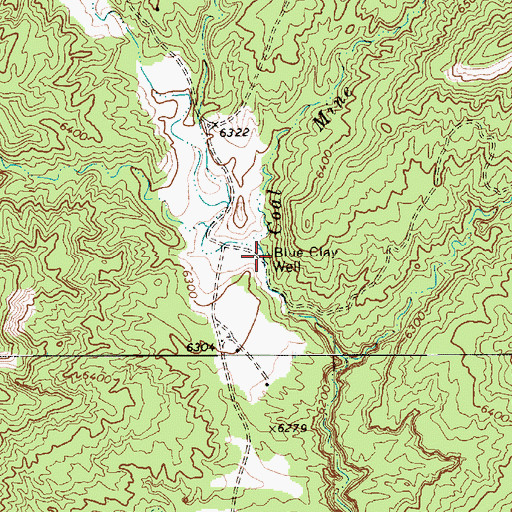 Topographic Map of Blue Clay Well, AZ