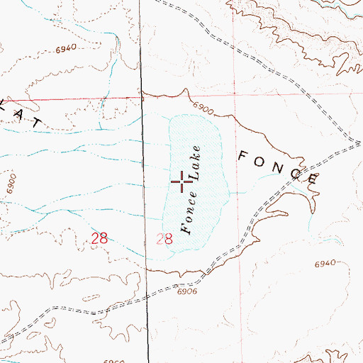 Topographic Map of Fonce Lake, CO