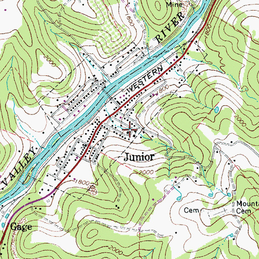 Topographic Map of Bethel United Methodist Church, WV