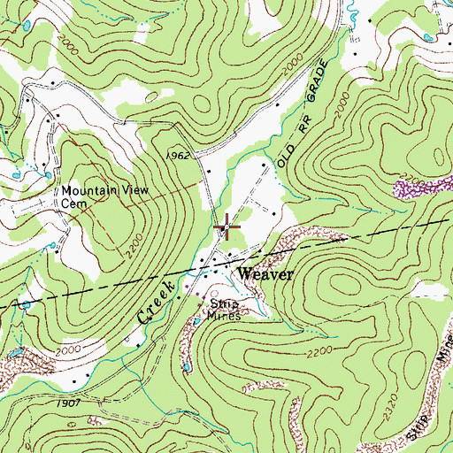 Topographic Map of Coffman Methodist Episcopal Church, WV