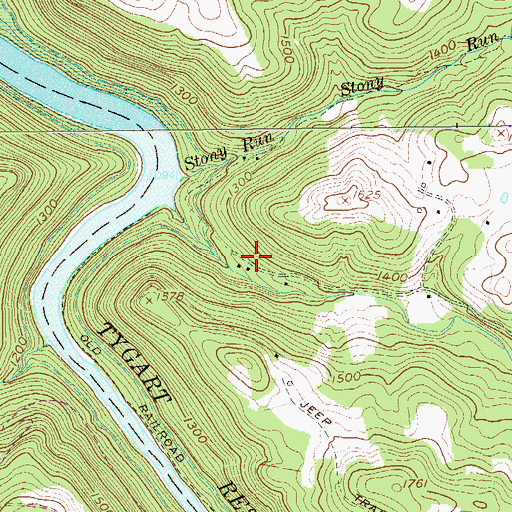 Topographic Map of Cove Run, WV