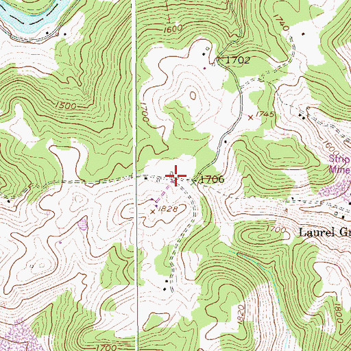 Topographic Map of Felton School (historical), WV