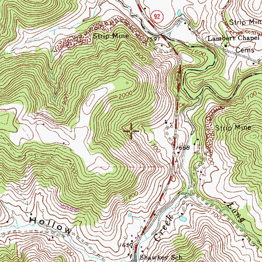 Topographic Map of Flora (historical), WV