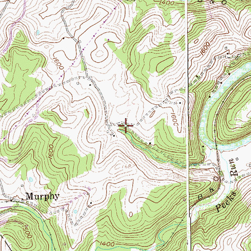 Topographic Map of Gawthrop School (historical), WV