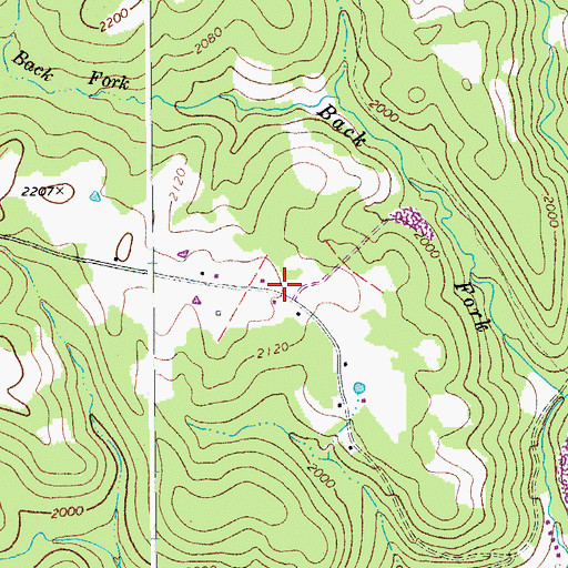 Topographic Map of Goff School (historical), WV