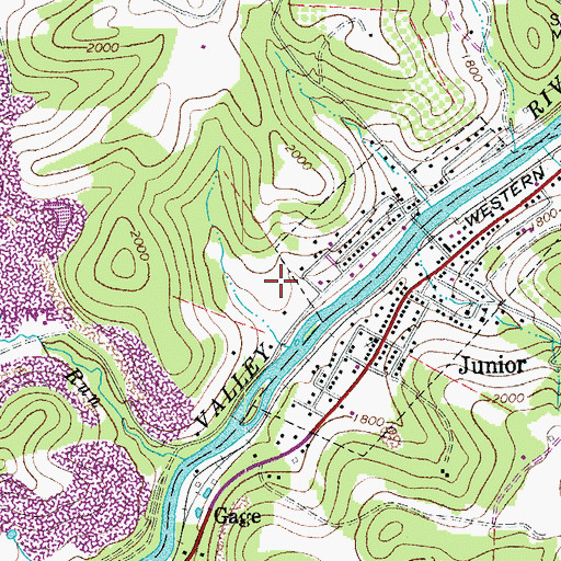 Topographic Map of Junior Elelmentary School, WV