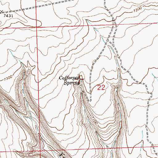Topographic Map of Coffeepot Spring, CO