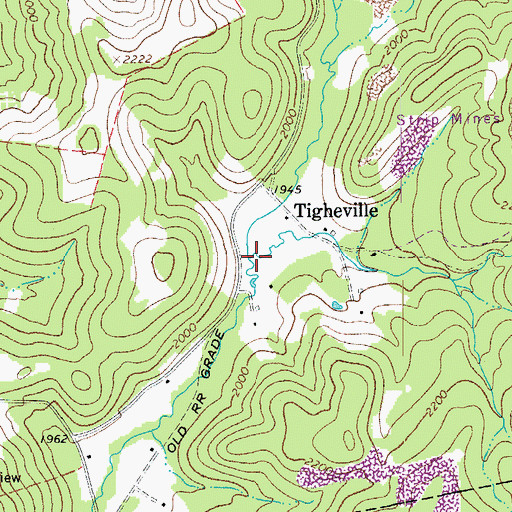 Topographic Map of Laurel Run, WV