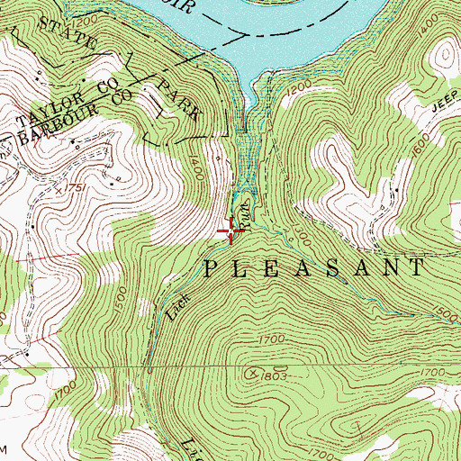 Topographic Map of Lick Run School (historical), WV