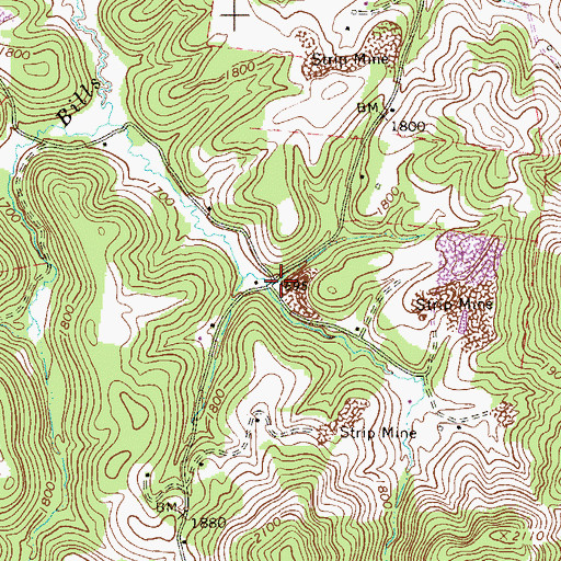 Topographic Map of Marysville School (historical), WV