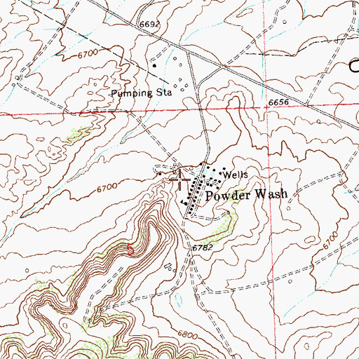 Topographic Map of Powder Wash, CO