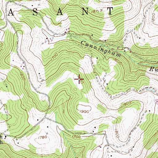Topographic Map of Mount Contention Schoolhouse (historical), WV