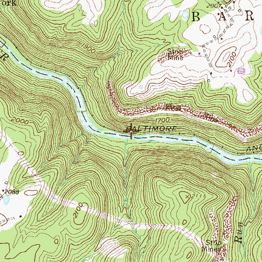Topographic Map of O'Brien (historical), WV