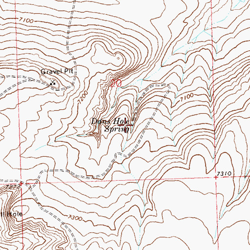 Topographic Map of Dans Hole Spring, CO