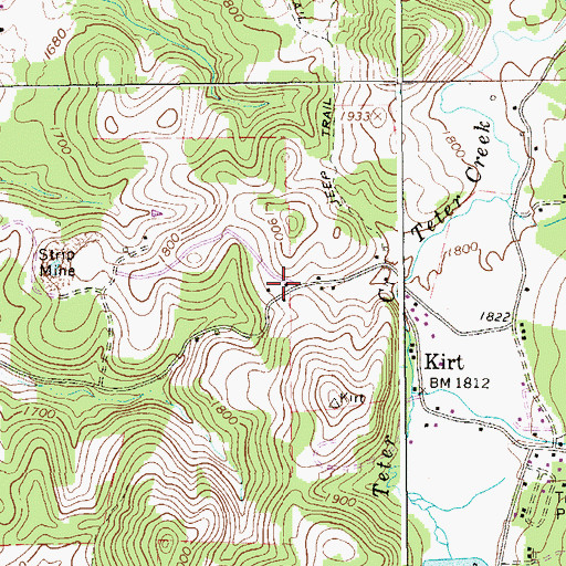 Topographic Map of Pleasant Hill School (historical), WV