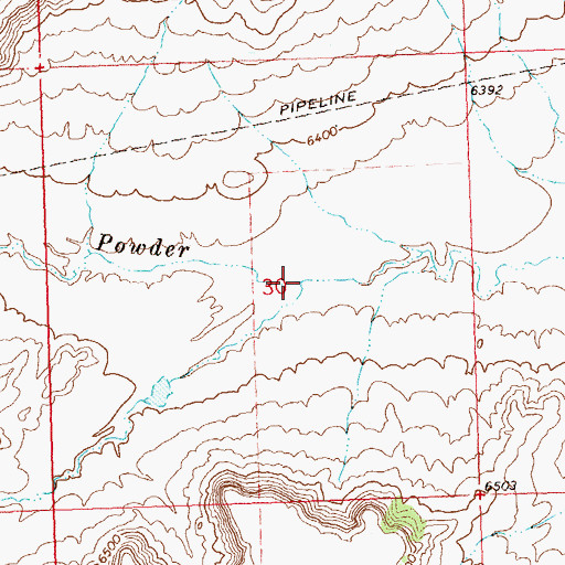 Topographic Map of Reservoir Draw, CO
