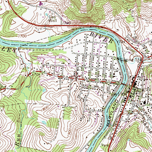 Topographic Map of Resurrection Catholic Mission, WV