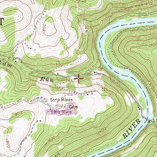 Topographic Map of Riverdale School (historical), WV