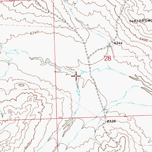 Topographic Map of Horse Draw, CO