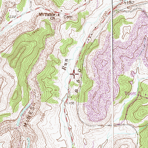 Topographic Map of Stewart Run School (historical), WV
