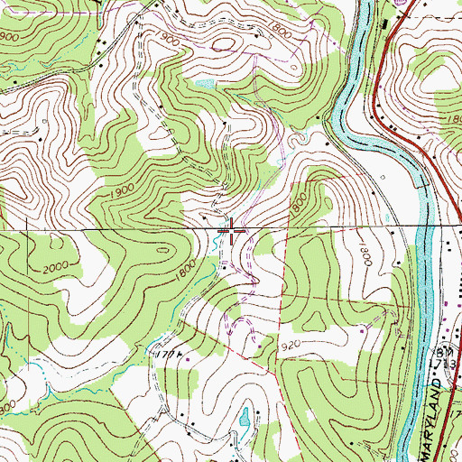 Topographic Map of Stonecoal School (historical), WV