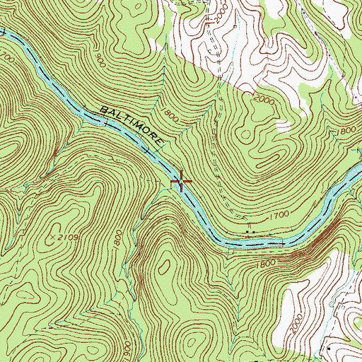 Topographic Map of Wilmoth Ford, WV