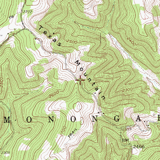 Topographic Map of New Hope Church (historical), WV