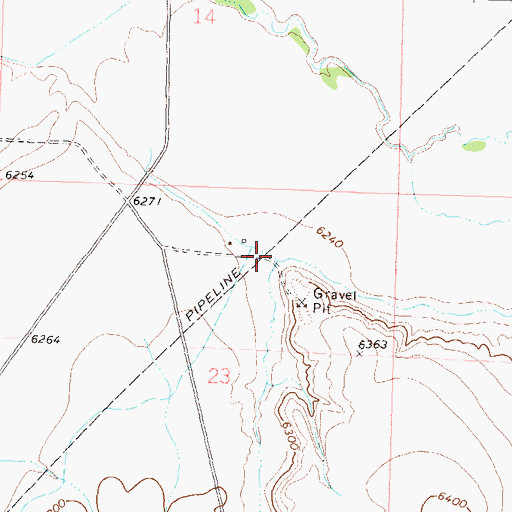 Topographic Map of Gledhill Draw, CO