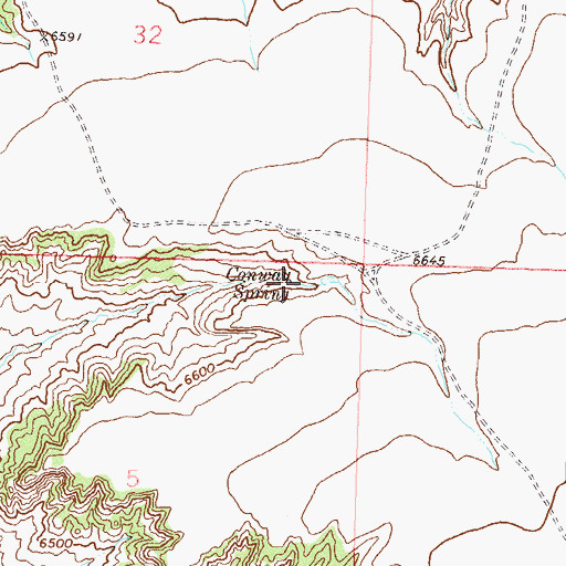 Topographic Map of Conway Spring, CO