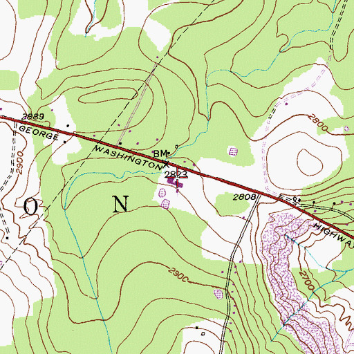 Topographic Map of Union Educational Complex, WV