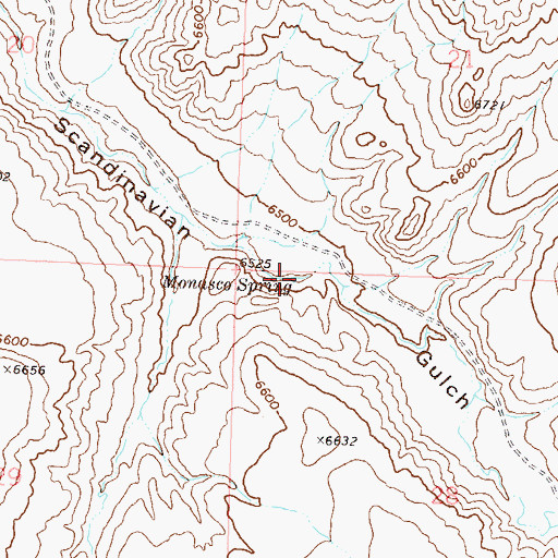 Topographic Map of Monasco Spring, CO