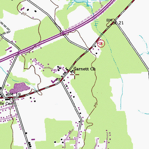 Topographic Map of Bryan Methodist Church Cemetery, MD
