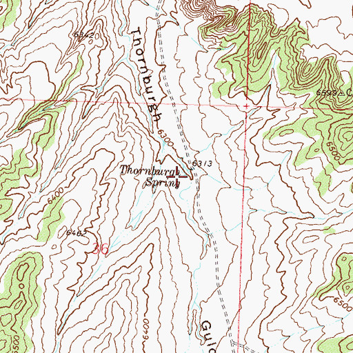 Topographic Map of Thornburgh Spring, CO