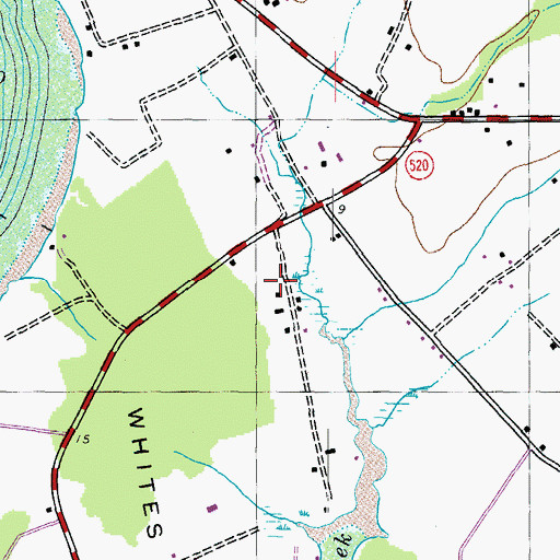 Topographic Map of Anglican Chapel (historical), MD