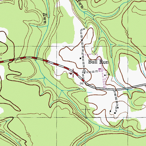 Topographic Map of Bachelors Hope, MD