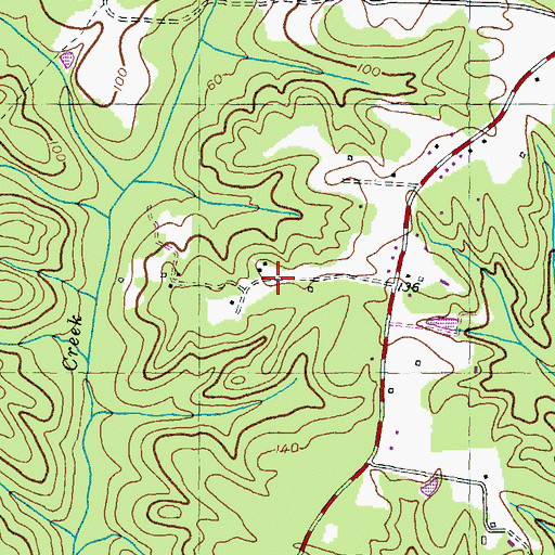 Topographic Map of Beverly Estates, MD