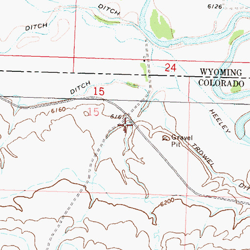 Topographic Map of Woodbury Gulch, CO