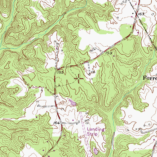 Topographic Map of Burning Oaks, MD