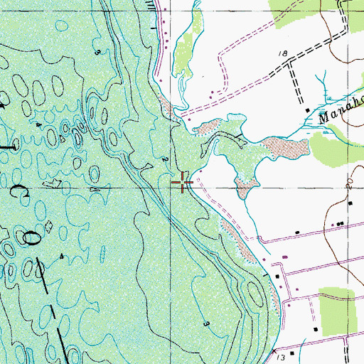Topographic Map of Cannons Old Field Bar, MD