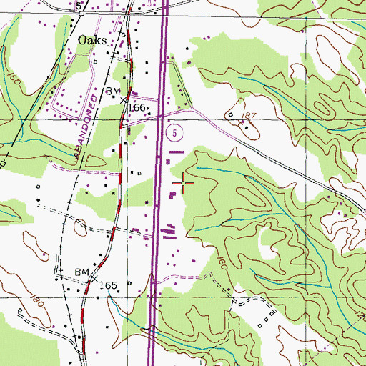 Topographic Map of Charlotte Hall Post Office, MD