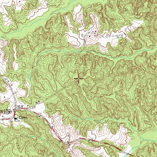Topographic Map of Cooney Neck Estate, MD