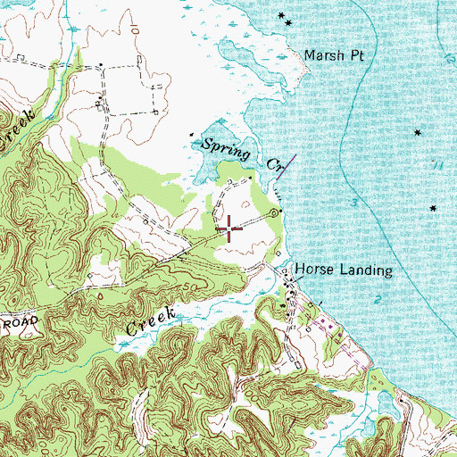 Topographic Map of De La Brooke, MD