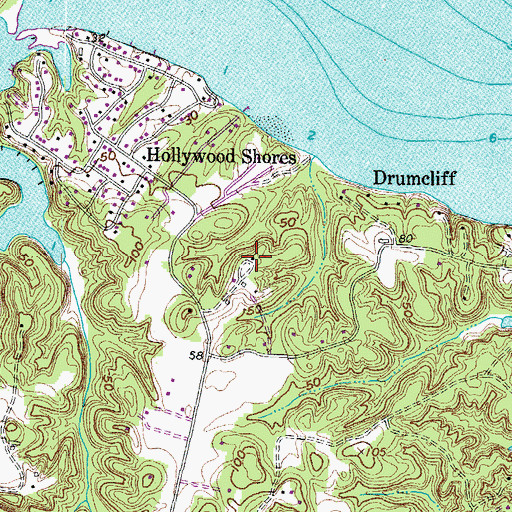 Topographic Map of Fenwick Manor House (historical), MD