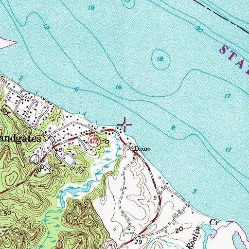 Topographic Map of Forest Wharf, MD