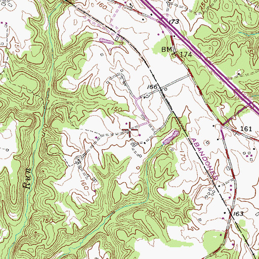 Topographic Map of Forrest Hall Estates, MD
